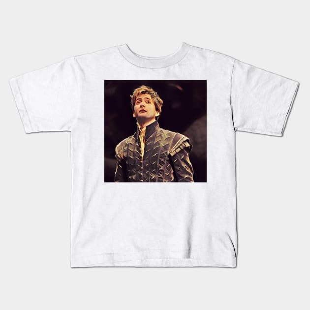 David Tennant fanart Kids T-Shirt by TheisDeschain